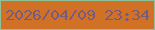 文字の大きさ：3、枠の色：8fc199、背景の色：d17125、文字の色：755b80 無料ブログパーツのブログ時計