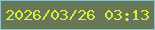 文字の大きさ：1、枠の色：8fc1c5、背景の色：667856、文字の色：d8ed46 無料ブログパーツのブログ時計