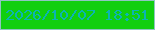 文字の大きさ：4、枠の色：8fc5c1、背景の色：11cf0f、文字の色：0bb4b4 無料ブログパーツのブログ時計