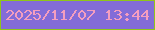 文字の大きさ：2、枠の色：8fc61a、背景の色：836cd8、文字の色：f49ebf 無料ブログパーツのブログ時計