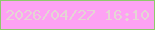 文字の大きさ：1、枠の色：8fc96c、背景の色：fda2f3、文字の色：e4d6d4 無料ブログパーツのブログ時計