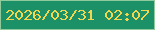 文字の大きさ：2、枠の色：8fc99c、背景の色：1c9167、文字の色：f1d750 無料ブログパーツのブログ時計
