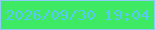 文字の大きさ：1、枠の色：8fcbf8、背景の色：3ee963、文字の色：5bc7f7 無料ブログパーツのブログ時計