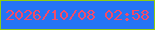 文字の大きさ：5、枠の色：8fce0f、背景の色：2574f5、文字の色：f44b68 無料ブログパーツのブログ時計