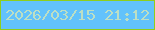 文字の大きさ：2、枠の色：8fce1b、背景の色：62c2fb、文字の色：bcdfc4 無料ブログパーツのブログ時計