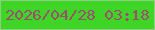 文字の大きさ：4、枠の色：8fce82、背景の色：3ed526、文字の色：9d4d70 無料ブログパーツのブログ時計