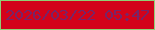 文字の大きさ：5、枠の色：8fd075、背景の色：d3021a、文字の色：772468 無料ブログパーツのブログ時計