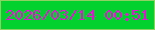文字の大きさ：4、枠の色：8fd163、背景の色：02d12e、文字の色：eb11d9 無料ブログパーツのブログ時計