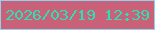 文字の大きさ：4、枠の色：8fd1f0、背景の色：c96179、文字の色：2edfb5 無料ブログパーツのブログ時計