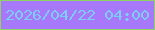 文字の大きさ：1、枠の色：8fd264、背景の色：a878fa、文字の色：7ccef9 無料ブログパーツのブログ時計