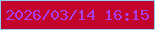 文字の大きさ：4、枠の色：8fd2f4、背景の色：c3042b、文字の色：a93eed 無料ブログパーツのブログ時計