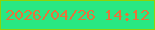 文字の大きさ：1、枠の色：8fd308、背景の色：29e883、文字の色：e6733b 無料ブログパーツのブログ時計