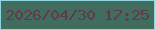 文字の大きさ：4、枠の色：8fd6de、背景の色：416d5f、文字の色：633849 無料ブログパーツのブログ時計