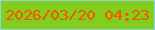文字の大きさ：4、枠の色：8fd6e4、背景の色：83ce1d、文字の色：fb5103 無料ブログパーツのブログ時計