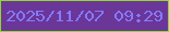 文字の大きさ：4、枠の色：8fd72f、背景の色：6a3698、文字の色：867afe 無料ブログパーツのブログ時計