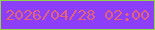文字の大きさ：1、枠の色：8fd748、背景の色：8d3ff7、文字の色：e1627b 無料ブログパーツのブログ時計