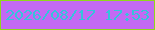 文字の大きさ：3、枠の色：8fd81b、背景の色：c369f3、文字の色：34c4db 無料ブログパーツのブログ時計
