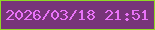 文字の大きさ：1、枠の色：8fd925、背景の色：773479、文字の色：e973f8 無料ブログパーツのブログ時計