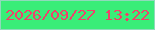 文字の大きさ：3、枠の色：8fdabb、背景の色：39ed78、文字の色：ef416b 無料ブログパーツのブログ時計