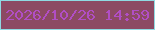 文字の大きさ：1、枠の色：8fdae2、背景の色：8c4a63、文字の色：b14ec5 無料ブログパーツのブログ時計