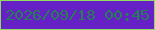 文字の大きさ：5、枠の色：8fdb60、背景の色：6521c6、文字の色：267e57 無料ブログパーツのブログ時計