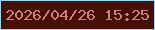 文字の大きさ：1、枠の色：8fdbf1、背景の色：450f07、文字の色：cd817c 無料ブログパーツのブログ時計