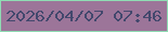 文字の大きさ：3、枠の色：8fdcb3、背景の色：9c7599、文字の色：43486d 無料ブログパーツのブログ時計