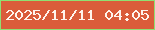 文字の大きさ：3、枠の色：8fdf72、背景の色：da5c3a、文字の色：fff4ec 無料ブログパーツのブログ時計