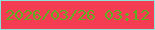 文字の大きさ：2、枠の色：8fe2da、背景の色：f43c53、文字の色：62ae23 無料ブログパーツのブログ時計