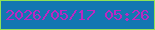 文字の大きさ：2、枠の色：8fe358、背景の色：1377b2、文字の色：bb28c1 無料ブログパーツのブログ時計