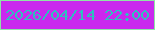 文字の大きさ：2、枠の色：8fe4a6、背景の色：ca28ee、文字の色：2dc0bf 無料ブログパーツのブログ時計