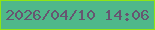 文字の大きさ：3、枠の色：8fe514、背景の色：4fb88a、文字の色：675571 無料ブログパーツのブログ時計