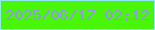 文字の大きさ：1、枠の色：8fe8f8、背景の色：4af607、文字の色：9594f8 無料ブログパーツのブログ時計