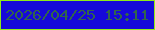 文字の大きさ：2、枠の色：8fec17、背景の色：1609d9、文字の色：31654b 無料ブログパーツのブログ時計