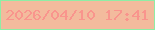 文字の大きさ：4、枠の色：8feda5、背景の色：f3bb9d、文字の色：f9958d 無料ブログパーツのブログ時計
