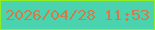 文字の大きさ：4、枠の色：8fee1f、背景の色：4ad3ae、文字の色：cc7d4c 無料ブログパーツのブログ時計