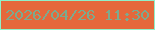 文字の大きさ：5、枠の色：8ff0c9、背景の色：e5683b、文字の色：7caa8e 無料ブログパーツのブログ時計