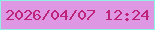 文字の大きさ：3、枠の色：8ff1e3、背景の色：dd97e3、文字の色：bd2379 無料ブログパーツのブログ時計