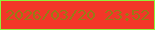 文字の大きさ：1、枠の色：8ff23a、背景の色：f23728、文字の色：977b16 無料ブログパーツのブログ時計