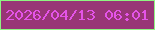 文字の大きさ：1、枠の色：8ff382、背景の色：983576、文字の色：e454e8 無料ブログパーツのブログ時計