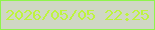 文字の大きさ：3、枠の色：8ff44c、背景の色：d0d7c4、文字の色：bef43f 無料ブログパーツのブログ時計