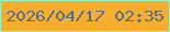 文字の大きさ：5、枠の色：8ff6c6、背景の色：f9ad2d、文字の色：4f7191 無料ブログパーツのブログ時計