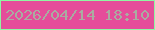 文字の大きさ：3、枠の色：8ff7a3、背景の色：e54d9a、文字の色：a9aca1 無料ブログパーツのブログ時計