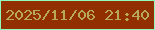 文字の大きさ：2、枠の色：8ffab9、背景の色：912f01、文字の色：b7a955 無料ブログパーツのブログ時計