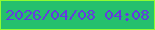 文字の大きさ：3、枠の色：8ffc32、背景の色：25c06d、文字の色：653bdf 無料ブログパーツのブログ時計