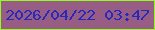 文字の大きさ：1、枠の色：8ffe1c、背景の色：975d85、文字の色：2629b9 無料ブログパーツのブログ時計