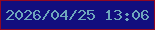 文字の大きさ：4、枠の色：900822、背景の色：120e7e、文字の色：6ea5bc 無料ブログパーツのブログ時計