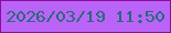 文字の大きさ：3、枠の色：900a9f、背景の色：b964f7、文字の色：26697c 無料ブログパーツのブログ時計
