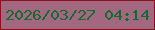 文字の大きさ：4、枠の色：900d1b、背景の色：a16880、文字の色：116a31 無料ブログパーツのブログ時計