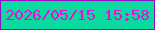 文字の大きさ：4、枠の色：900ebf、背景の色：09dba0、文字の色：e512d6 無料ブログパーツのブログ時計